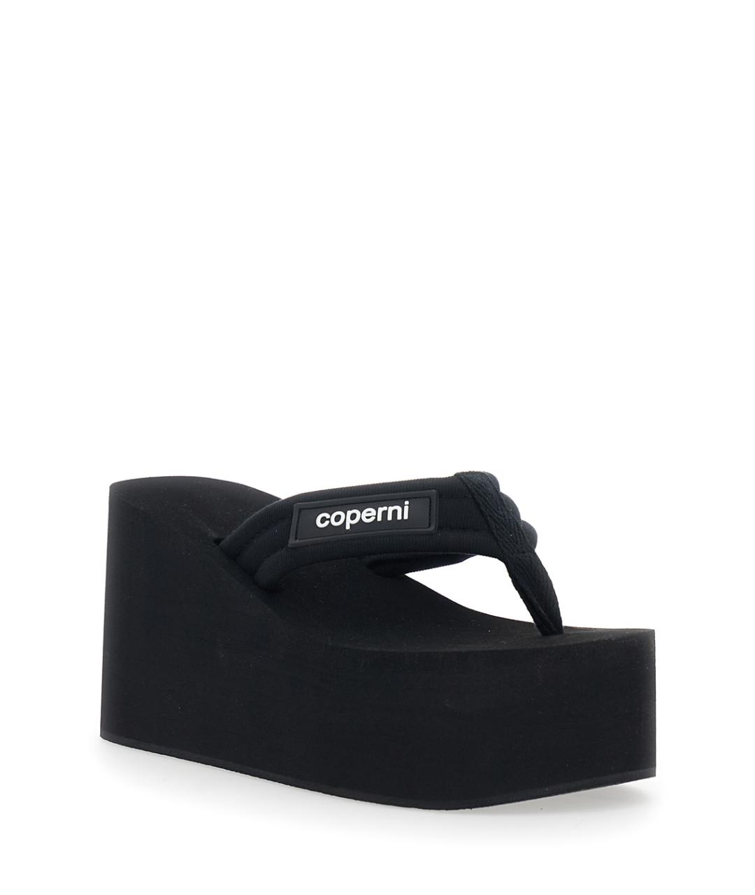 COPERNI Черные резиновые шлепанцы, фото 2