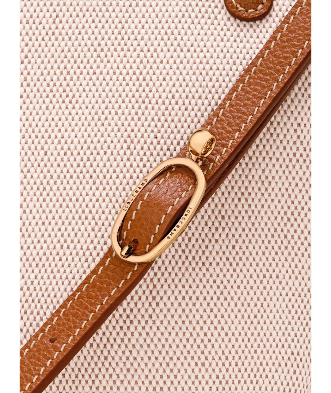 LONGCHAMP Коричневая тканевая сумка тоут, фото 3