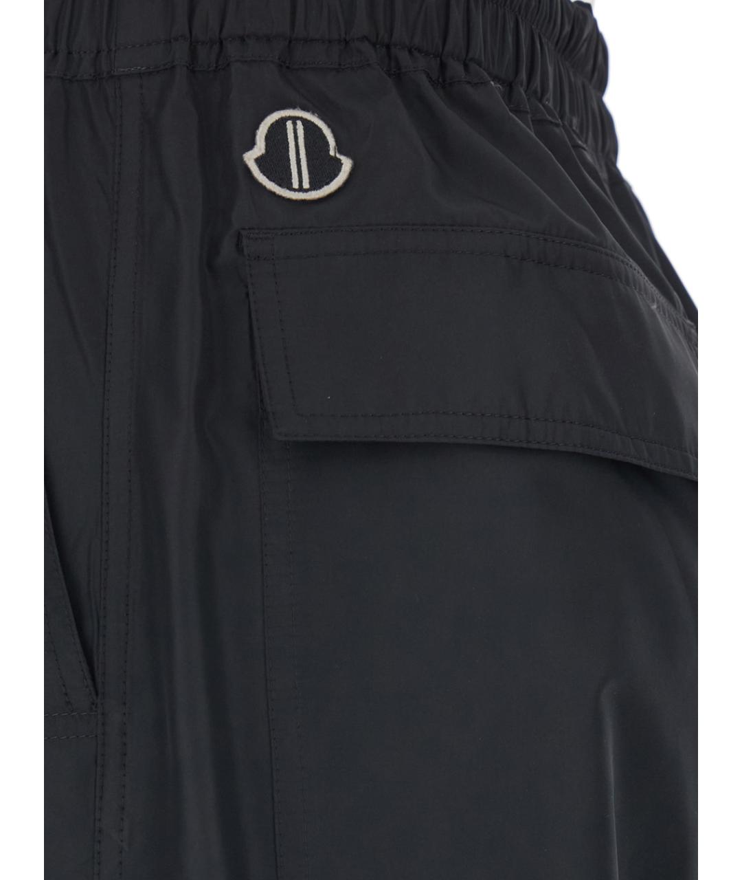 RICK OWENS Черные полиэстеровые прямые брюки, фото 3