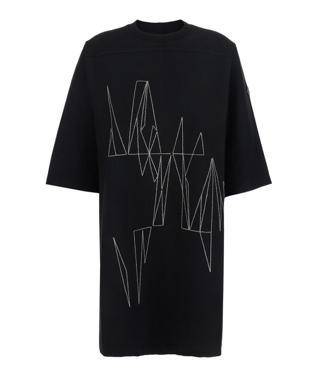 RICK OWENS Черная хлопковая футболка, фото 1