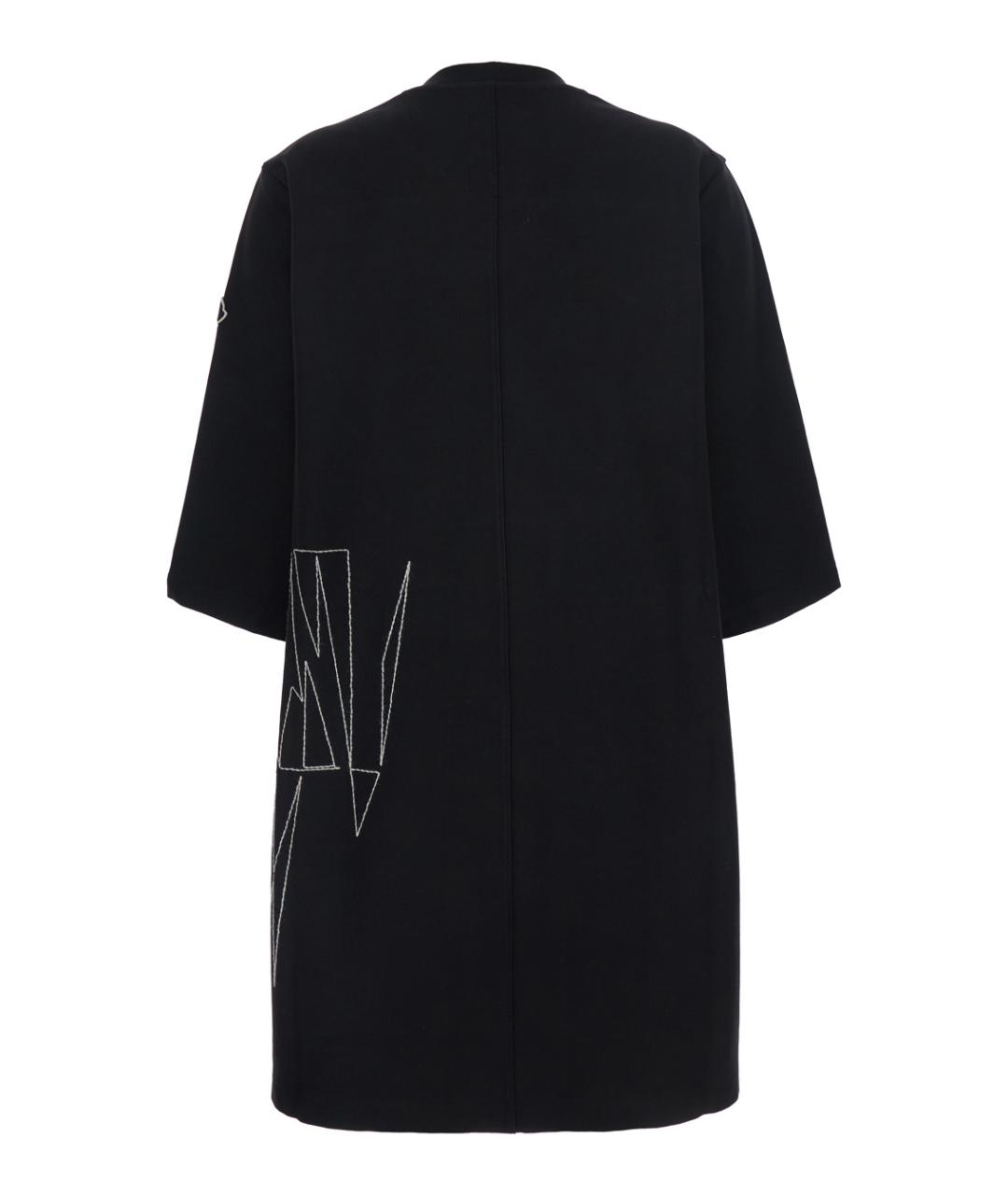 RICK OWENS Черная хлопковая футболка, фото 2