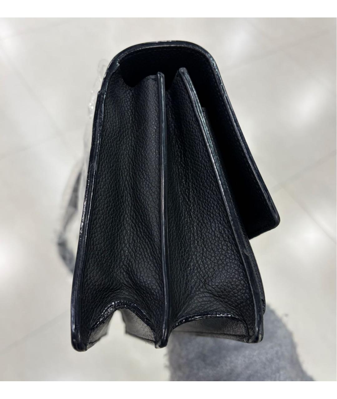 SAINT LAURENT Черная кожаная сумка через плечо, фото 4