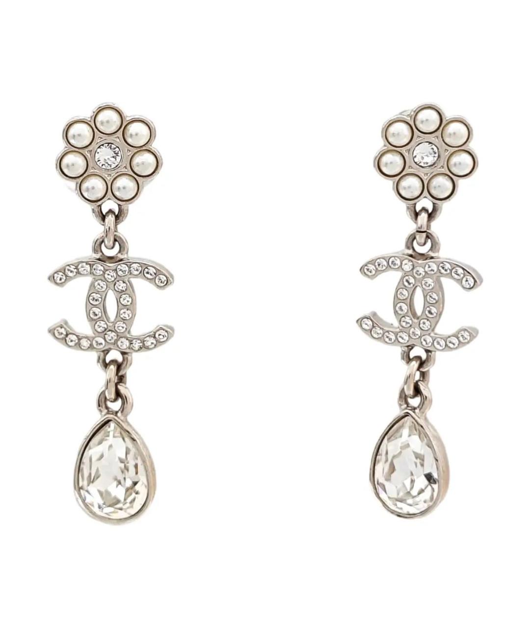 CHANEL Серебряные серьги, фото 1