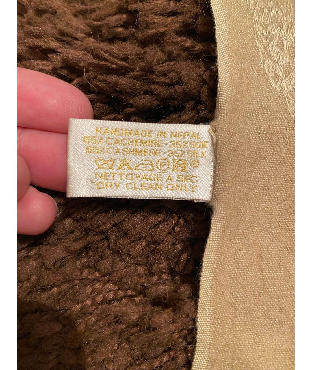 CARTIER Бежевый кашемировый шарф, фото 4
