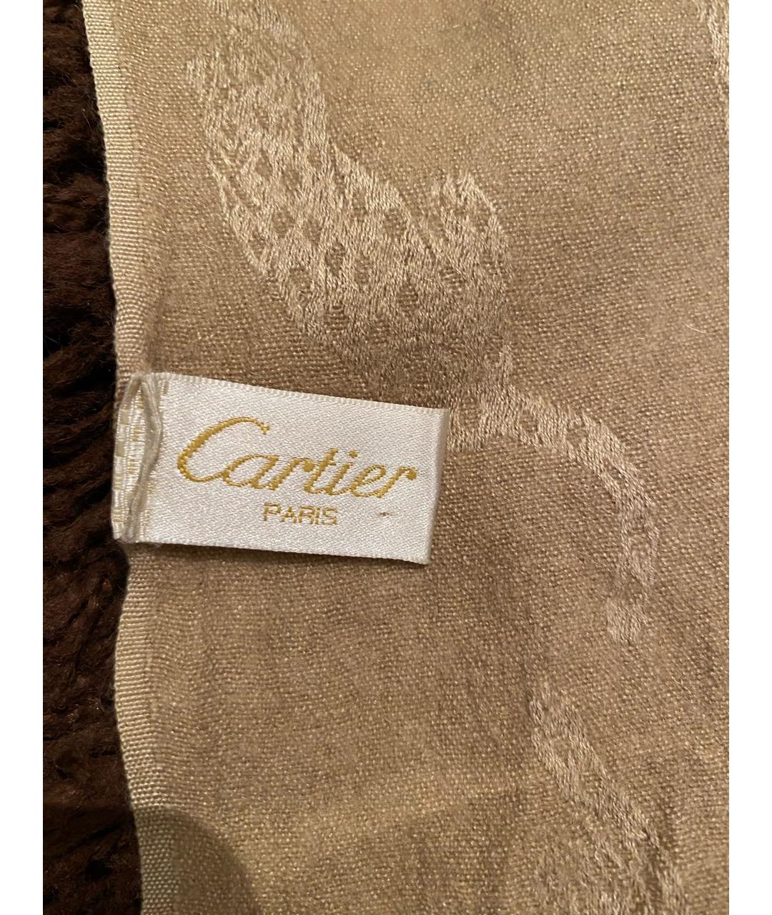 CARTIER Бежевый кашемировый шарф, фото 3