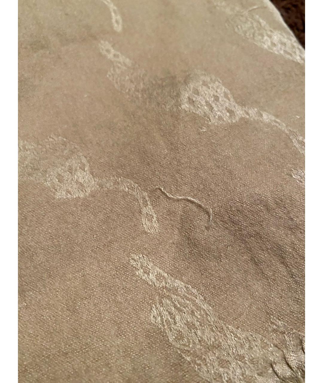 CARTIER Бежевый кашемировый шарф, фото 7