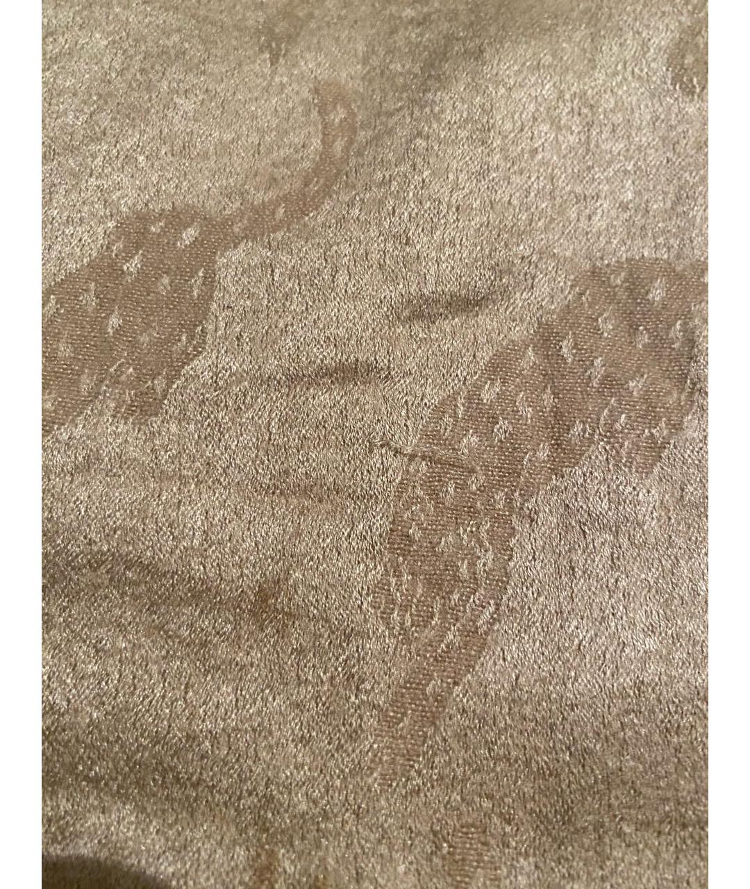 CARTIER Бежевый кашемировый шарф, фото 5