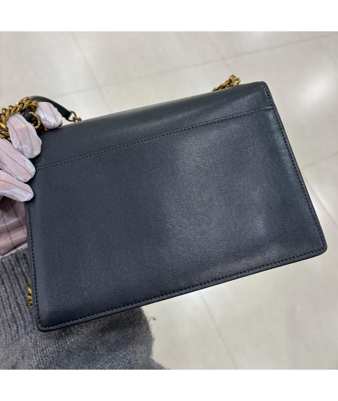 SAINT LAURENT Черная кожаная сумка через плечо, фото 3