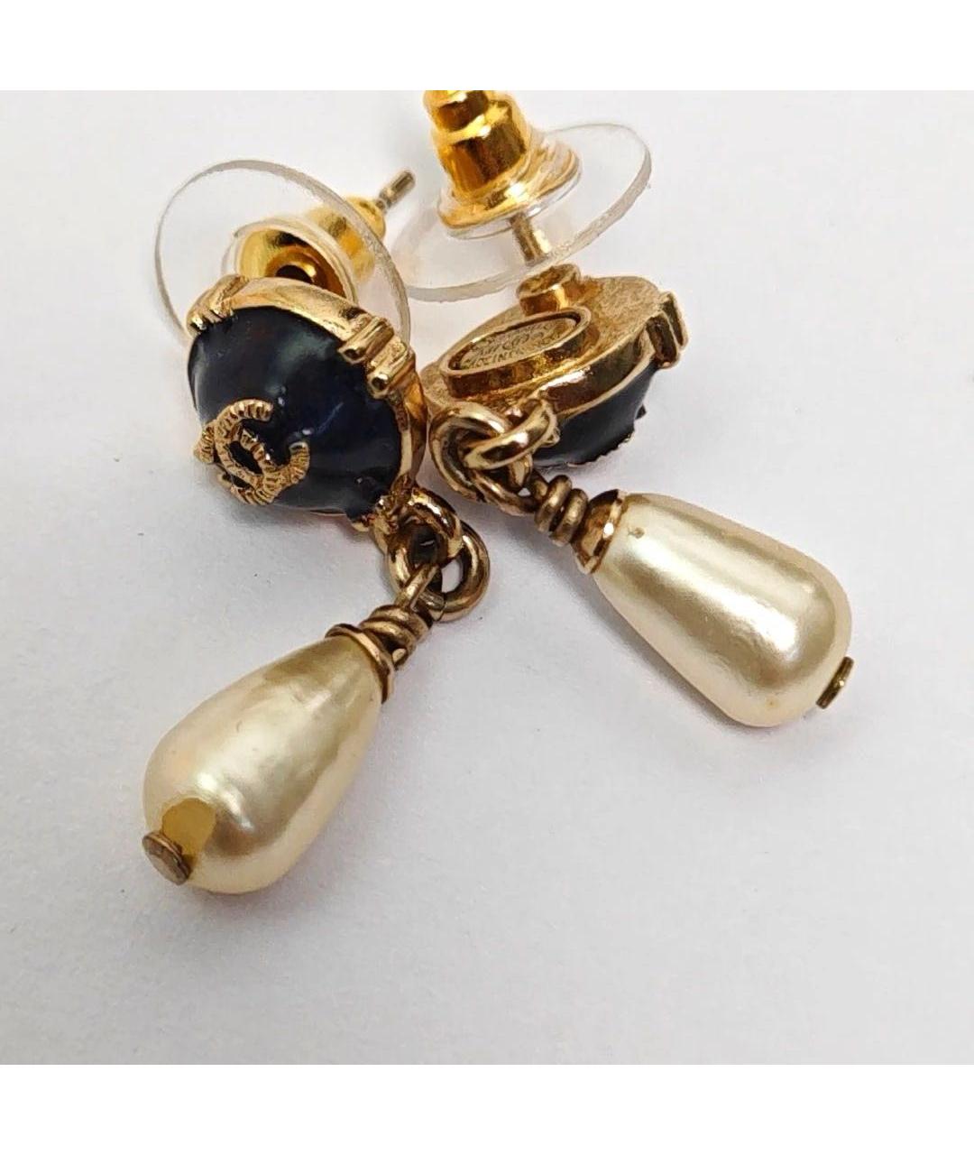 CHANEL Черные серьги, фото 4