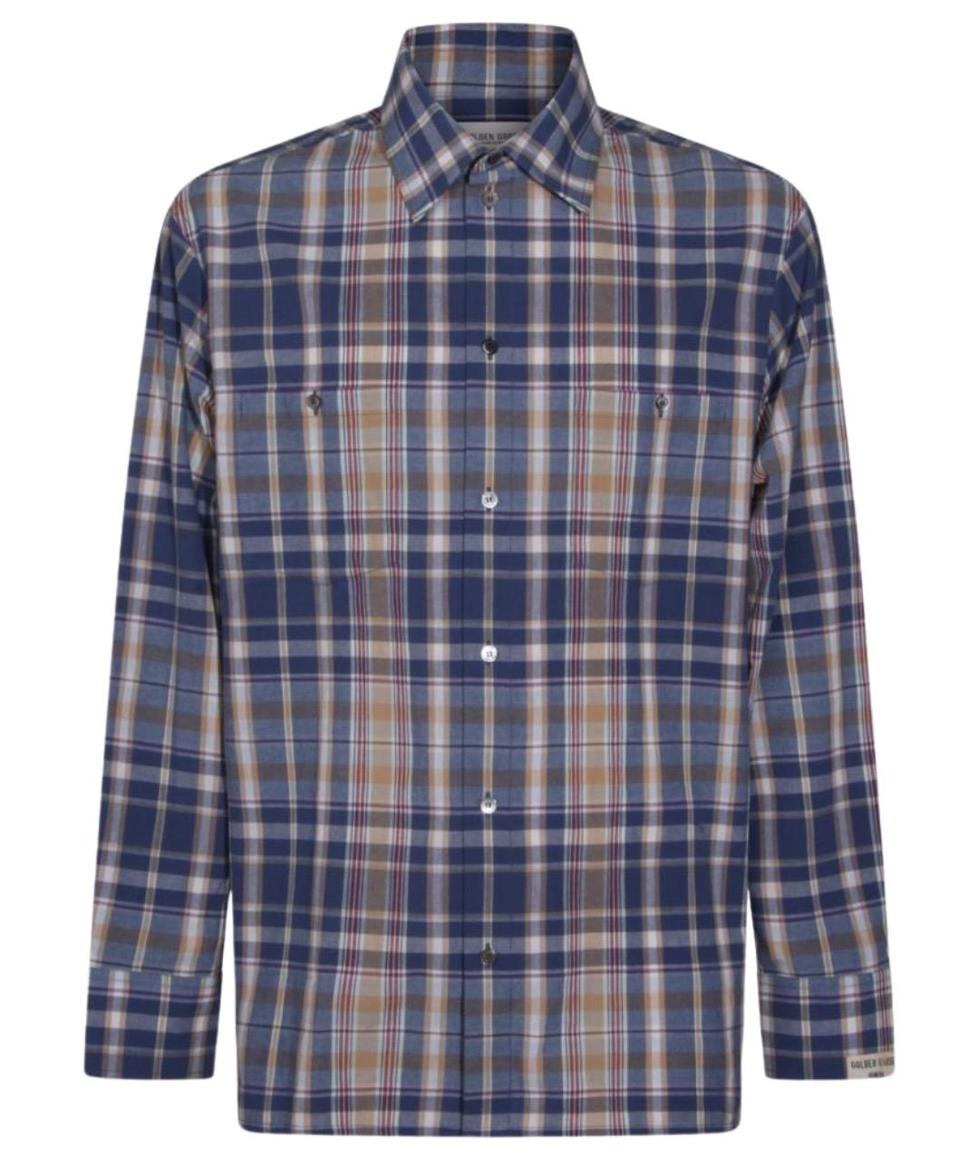 GOLDEN GOOSE DELUXE BRAND Синяя хлопковая кэжуал рубашка, фото 1