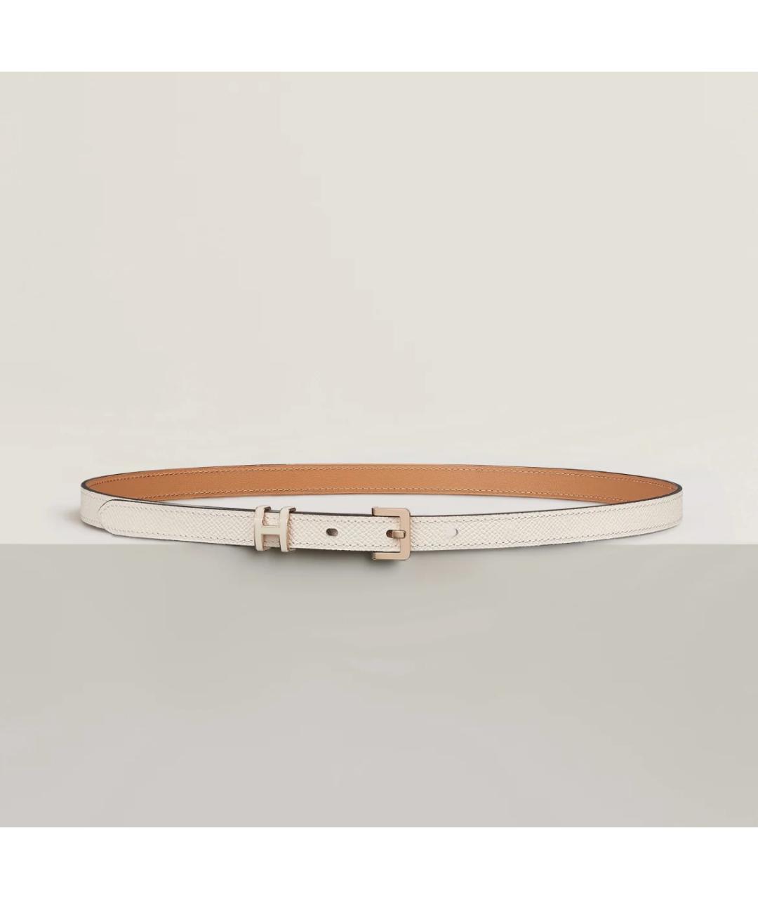 HERMES Бежевый кожаный ремень, фото 2