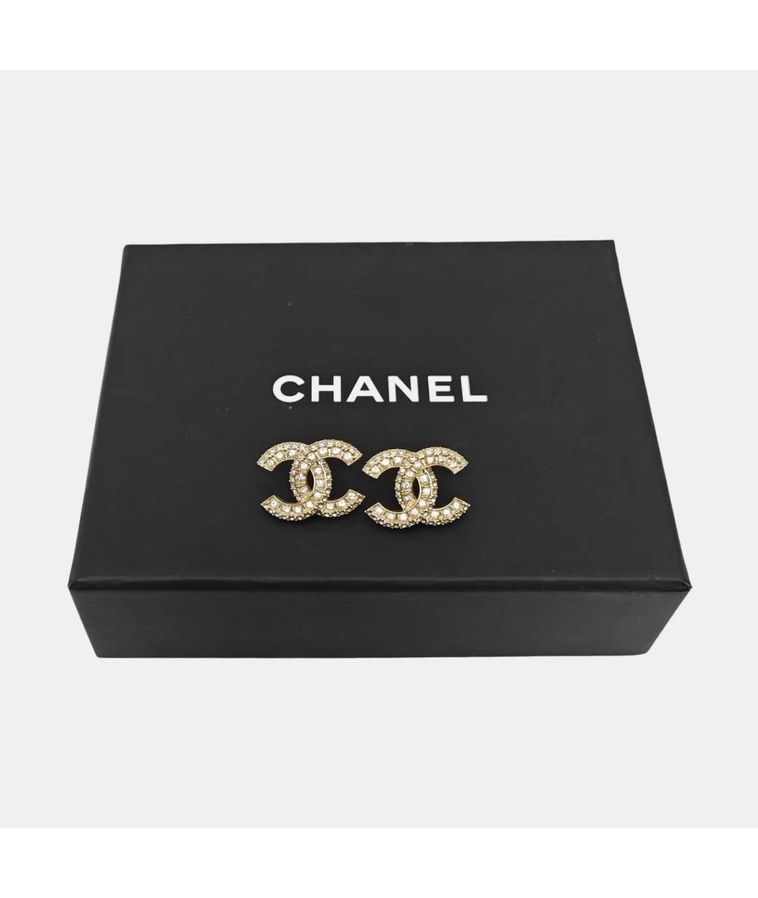 CHANEL Золотые серьги, фото 3