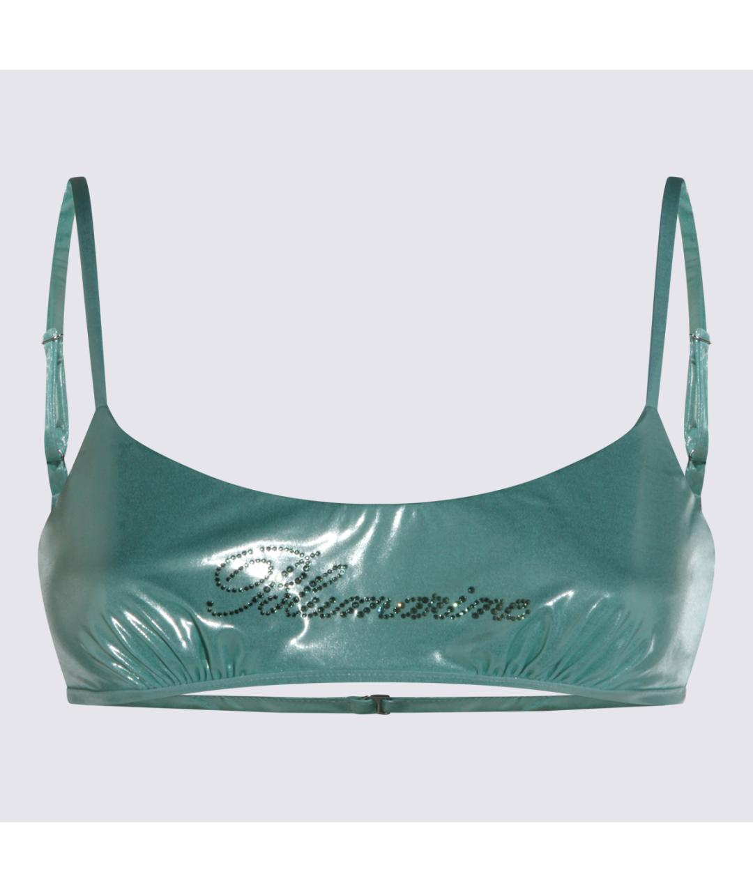 BLUMARINE Бирюзовый полиэстеровый купальник, фото 4