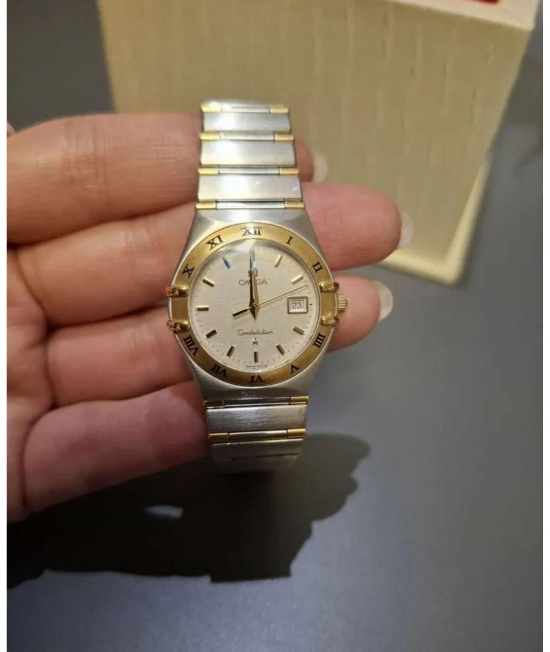 OMEGA Серебряные металлические часы, фото 6