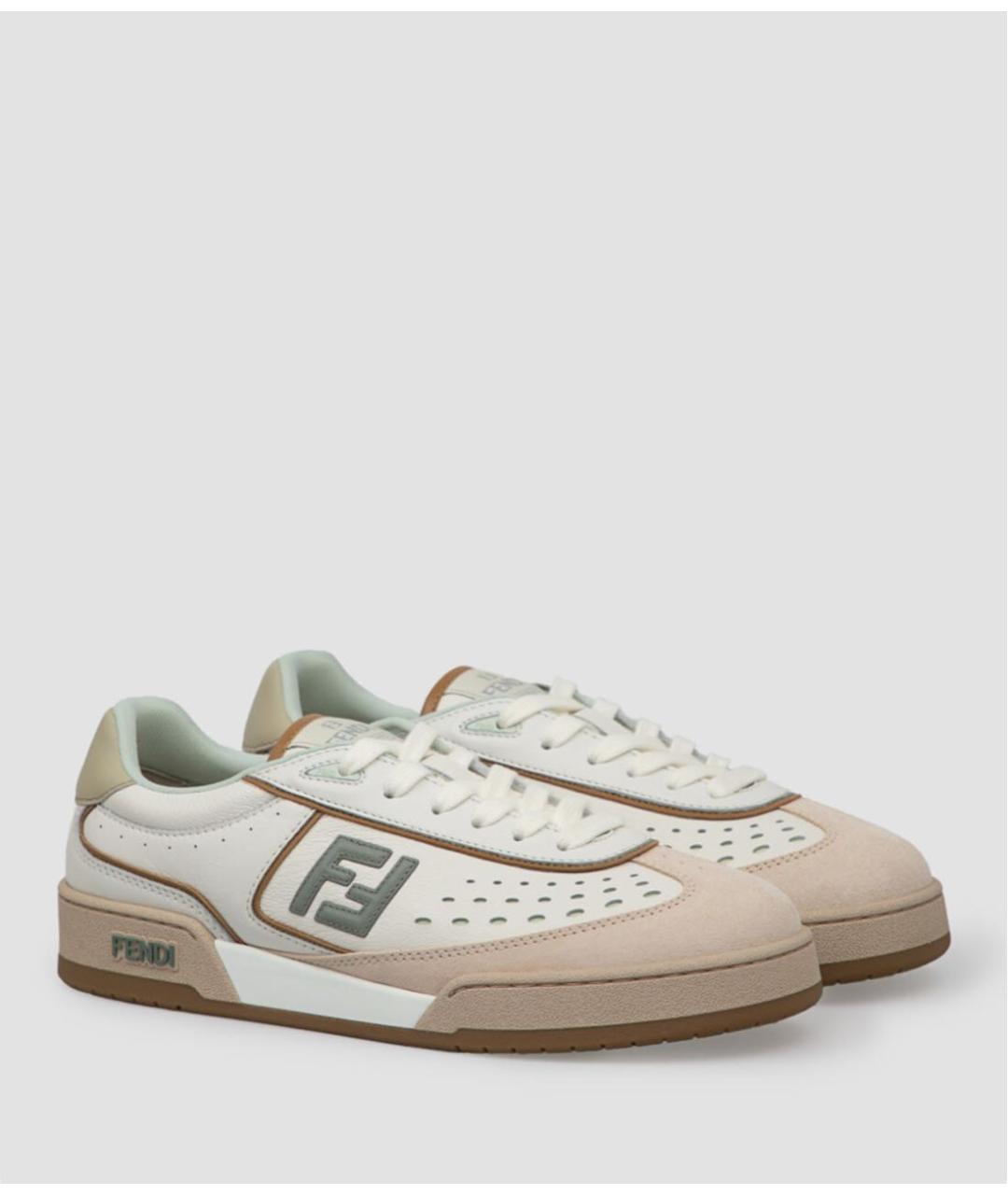 FENDI Мульти кожаные кеды, фото 4