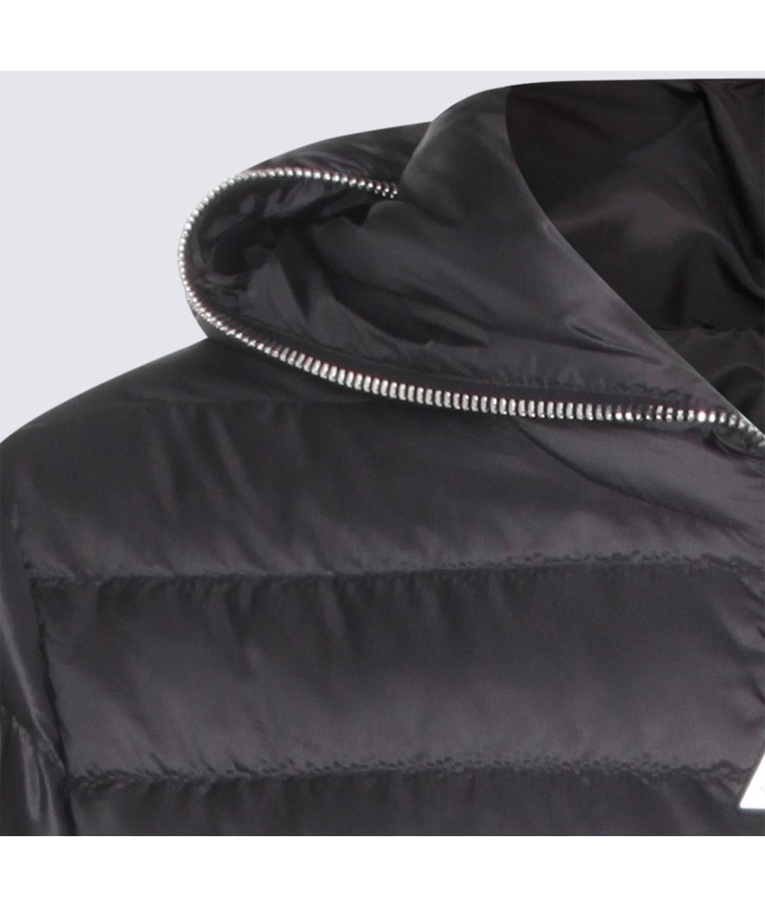 MONCLER Черная полиэстеровая куртка, фото 4