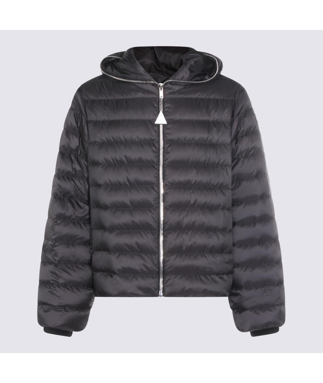 MONCLER Черная полиэстеровая куртка, фото 5