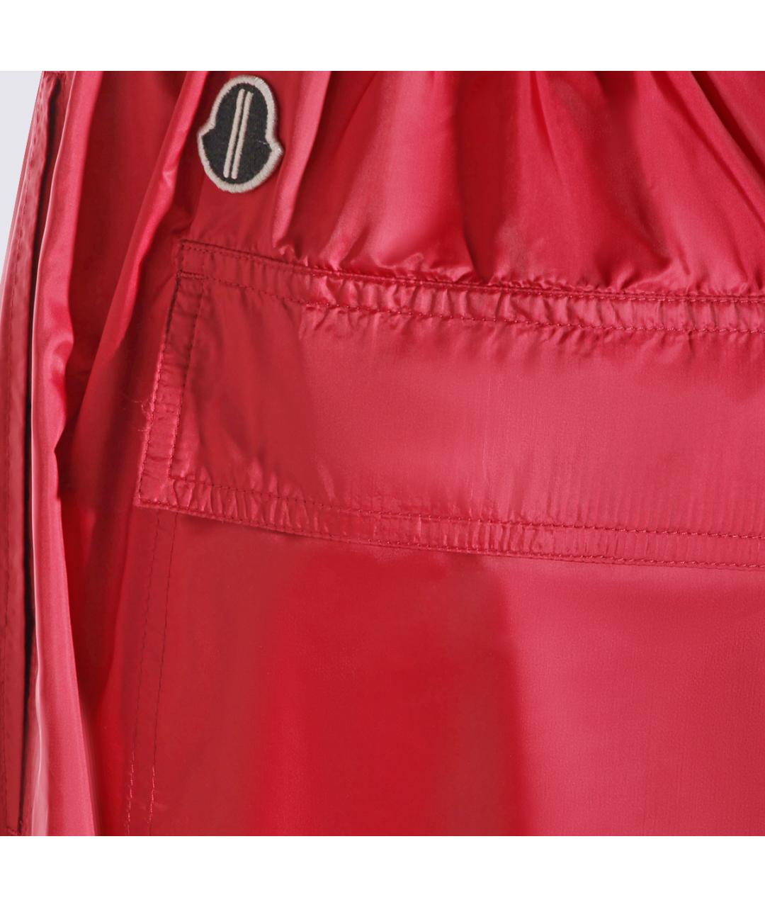 MONCLER Красные полиэстеровые шорты, фото 4