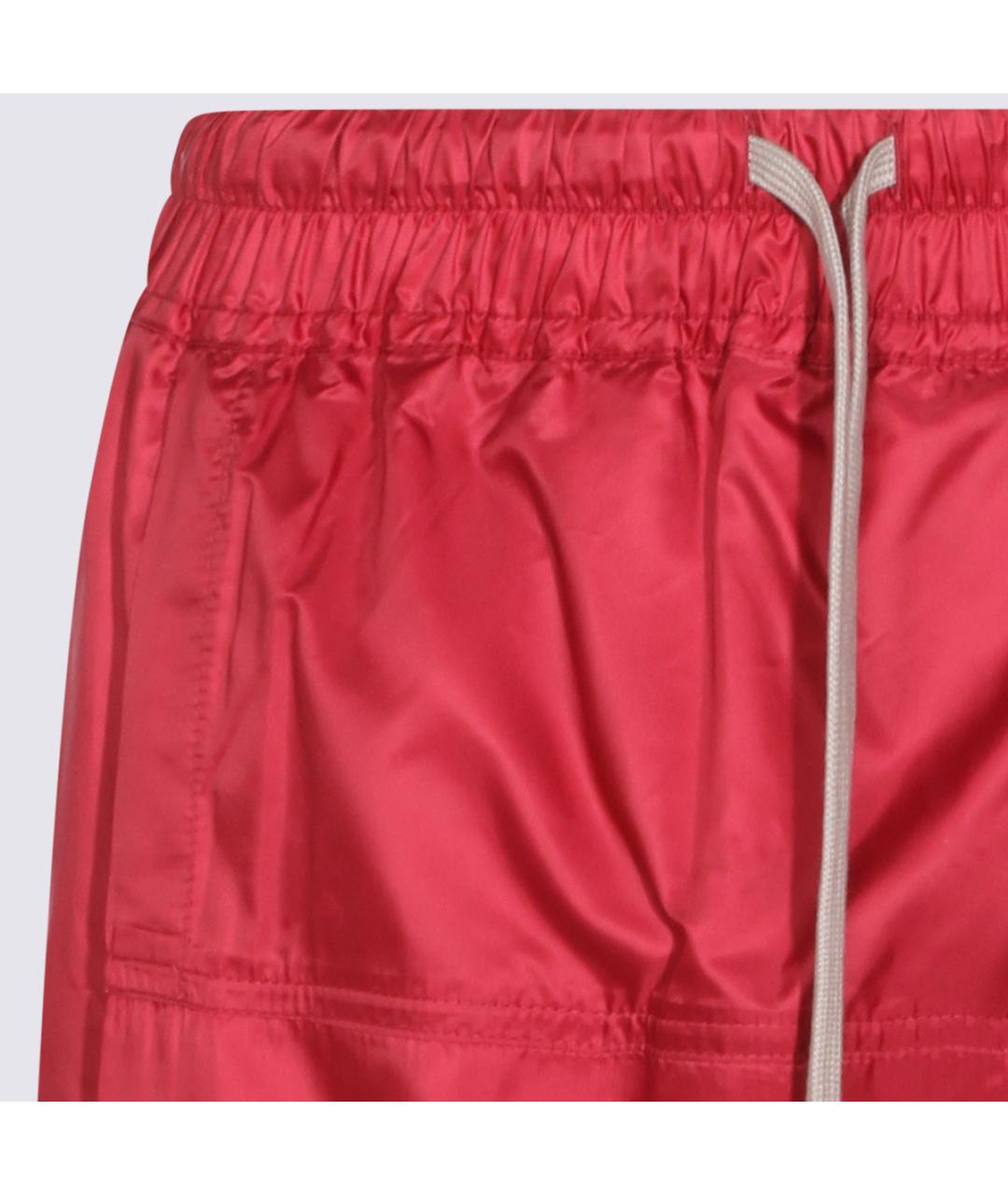 MONCLER Красные полиэстеровые шорты, фото 3