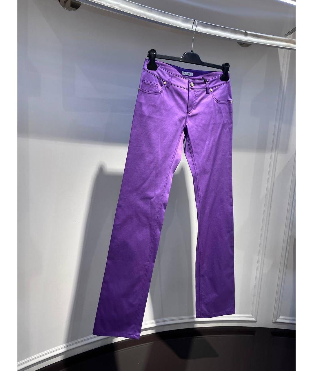 VERSACE Фиолетовые прямые джинсы, фото 3