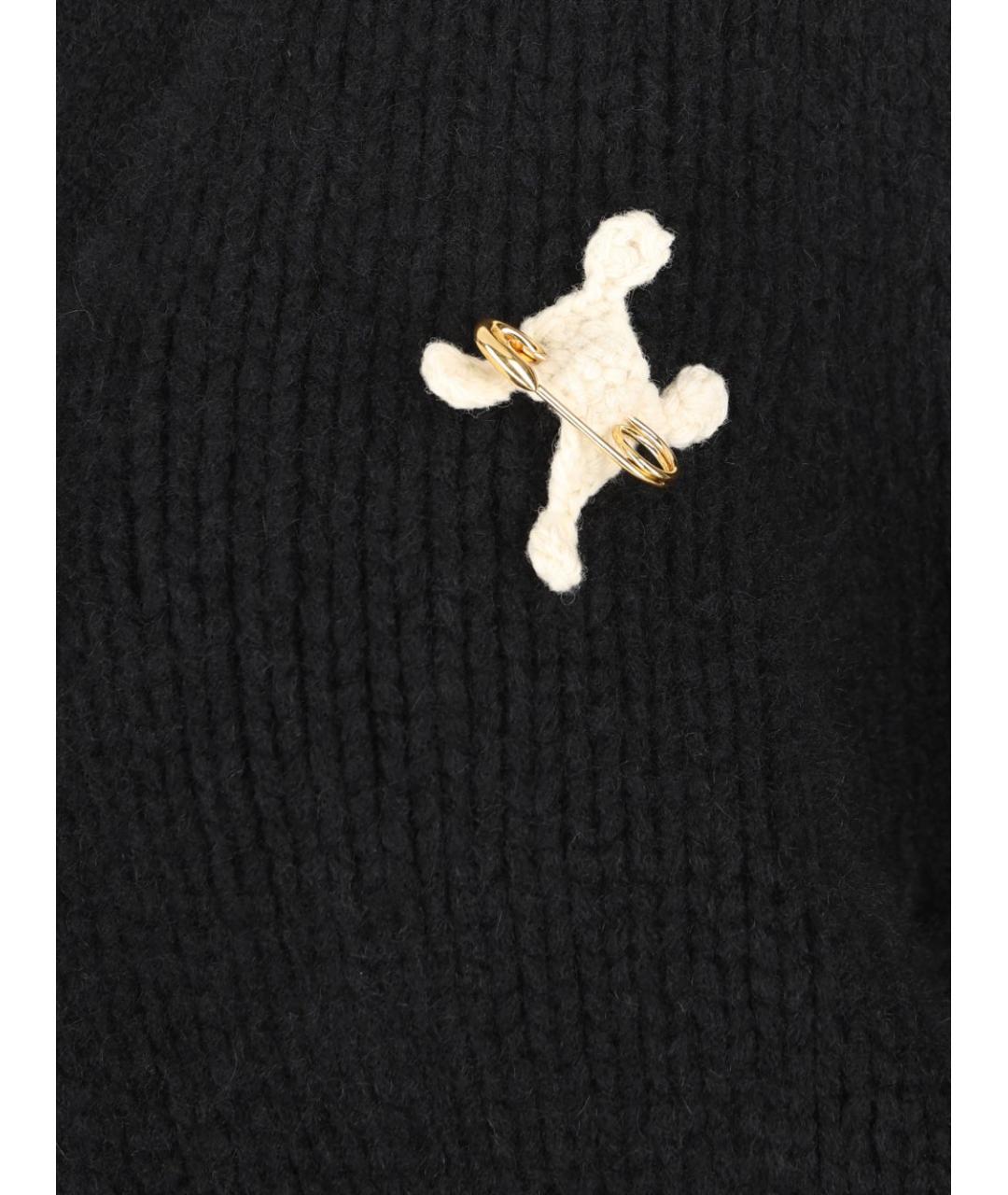 CELINE Черный кашемировый кардиган, фото 3