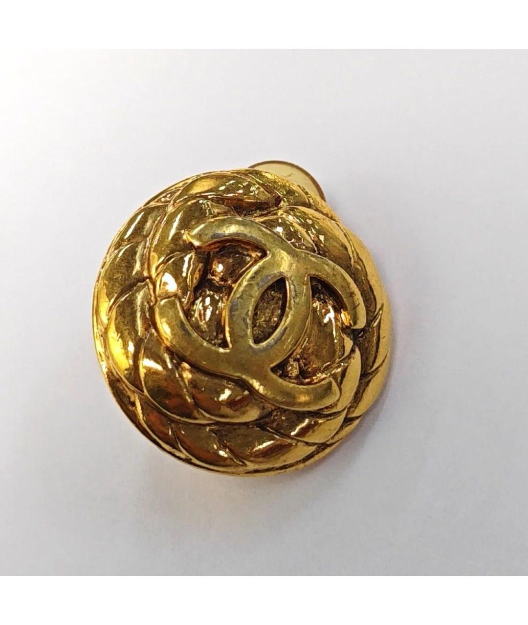 CHANEL Золотые клипсы, фото 4