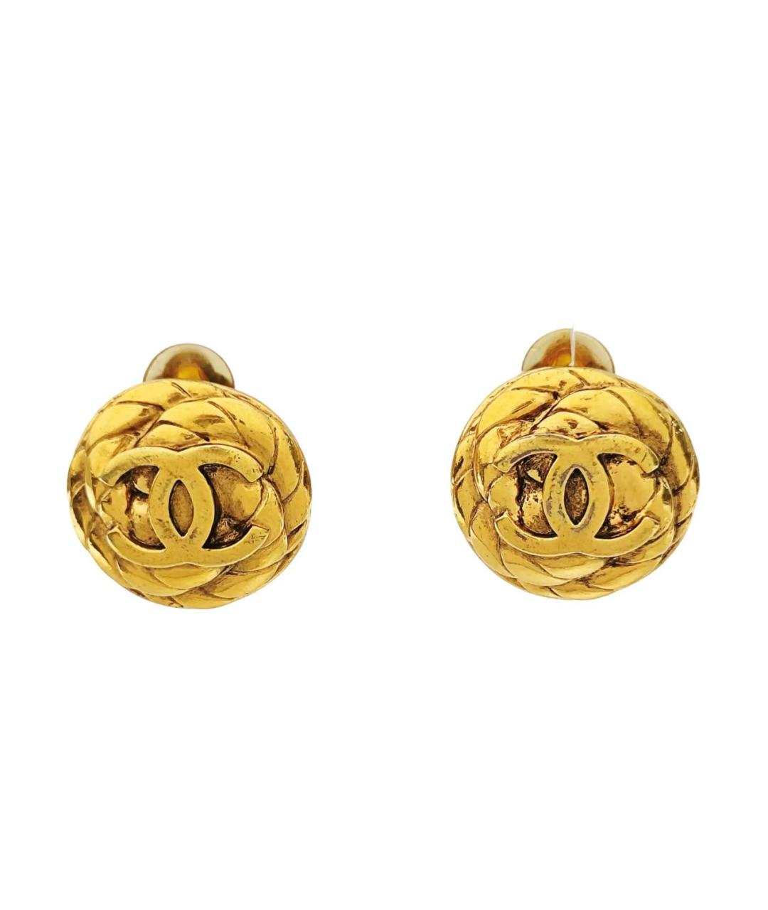 CHANEL Золотые клипсы, фото 1