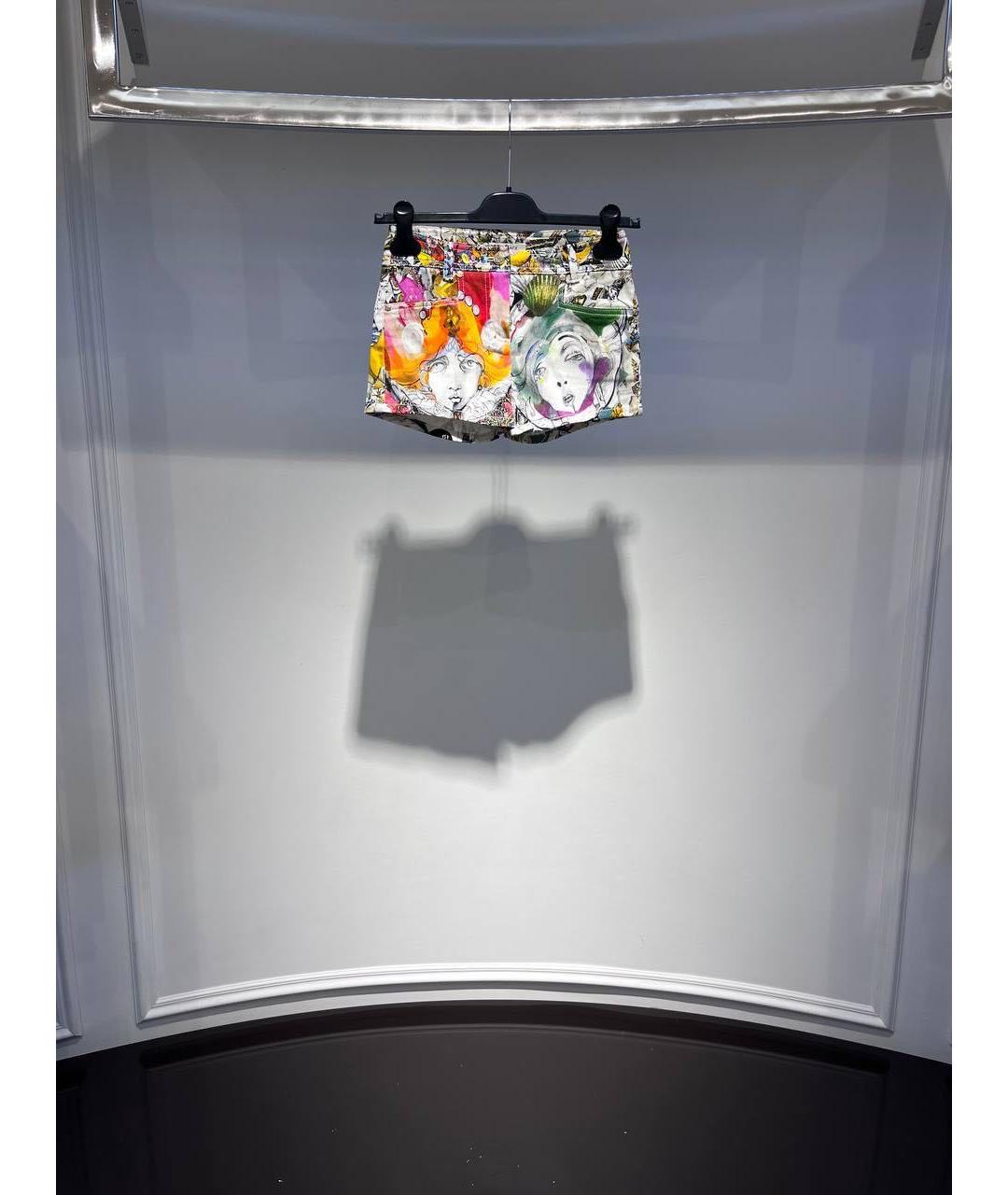 VERSACE Мульти хлопковые шорты, фото 4