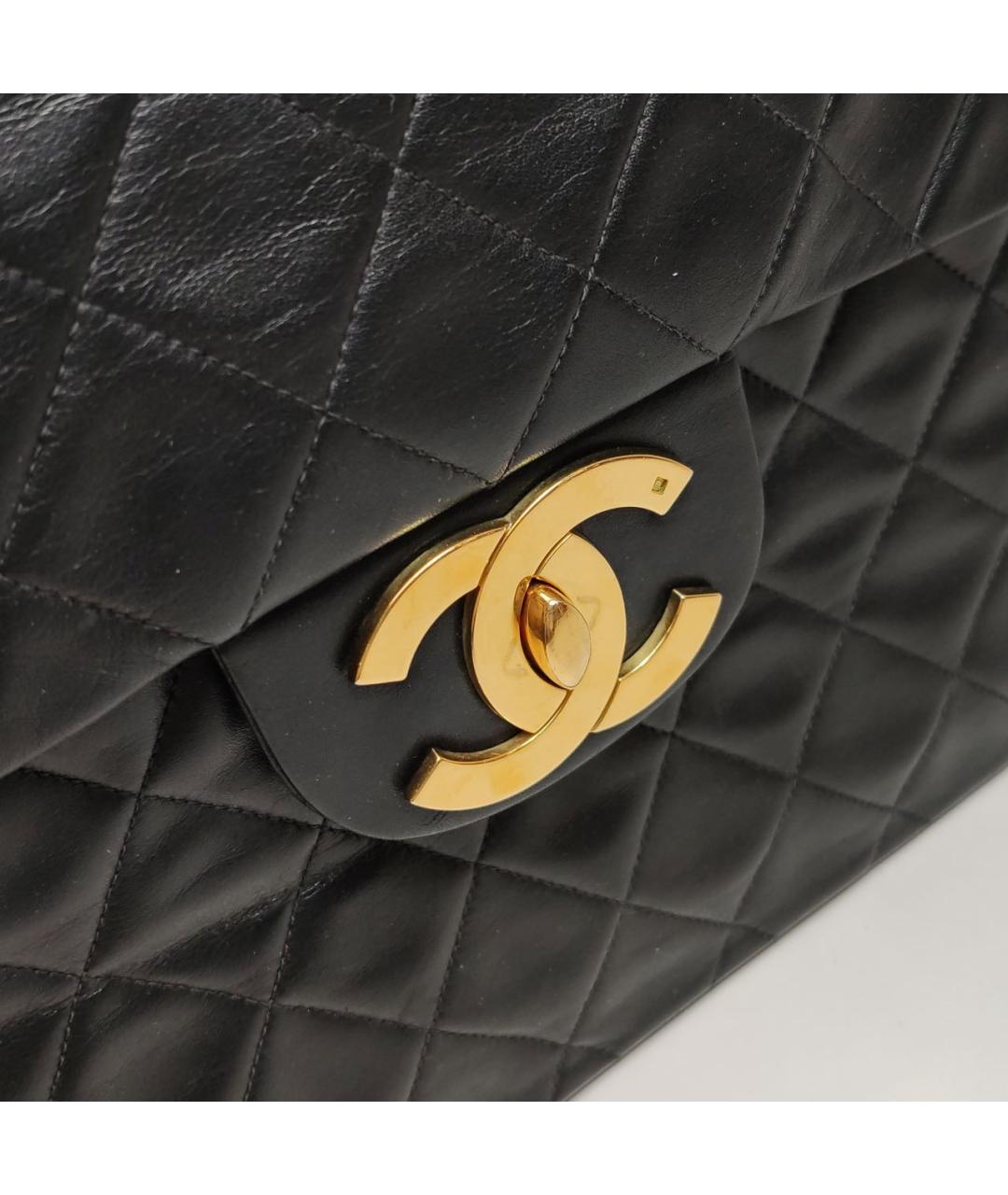 CHANEL Черная кожаная сумка через плечо, фото 7