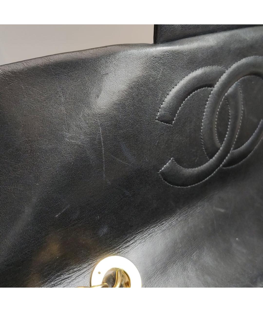 CHANEL Черная кожаная сумка через плечо, фото 5