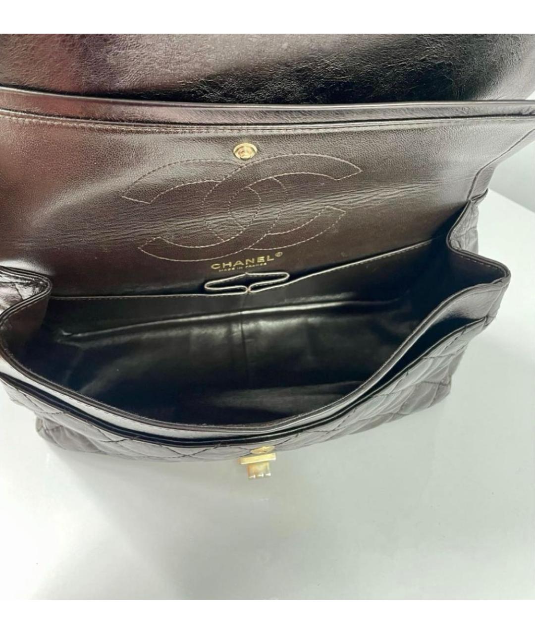 CHANEL Коричневая кожаная сумка через плечо, фото 6