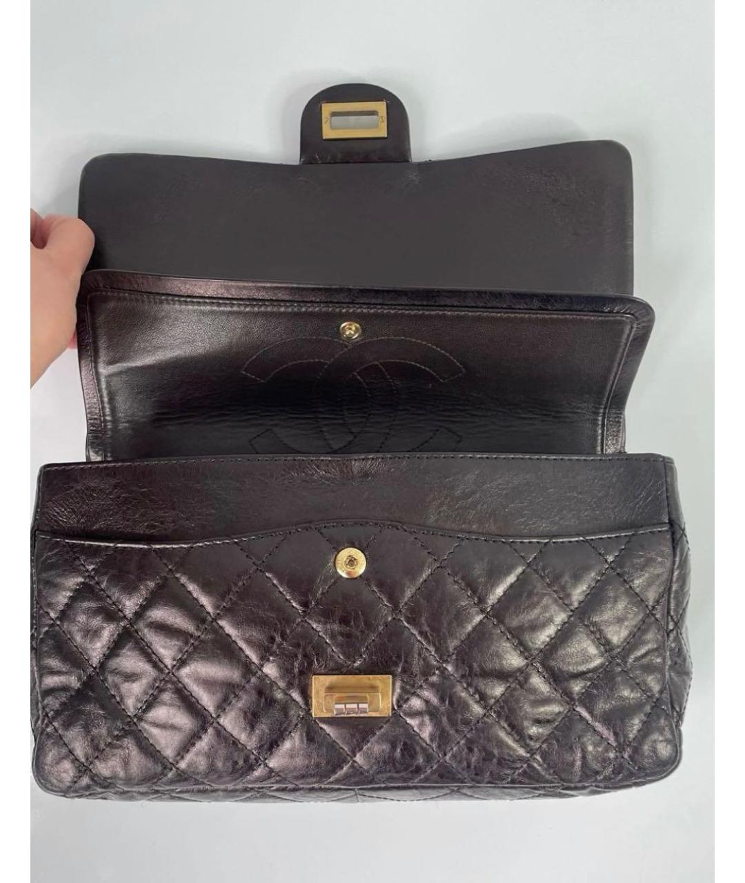 CHANEL Коричневая кожаная сумка через плечо, фото 5