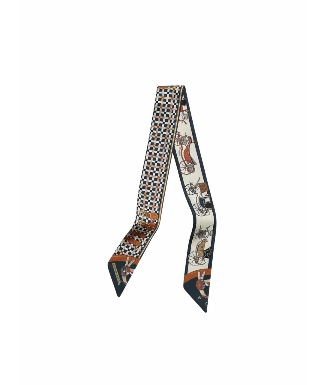 HERMES Мульти шелковый платок, фото 1