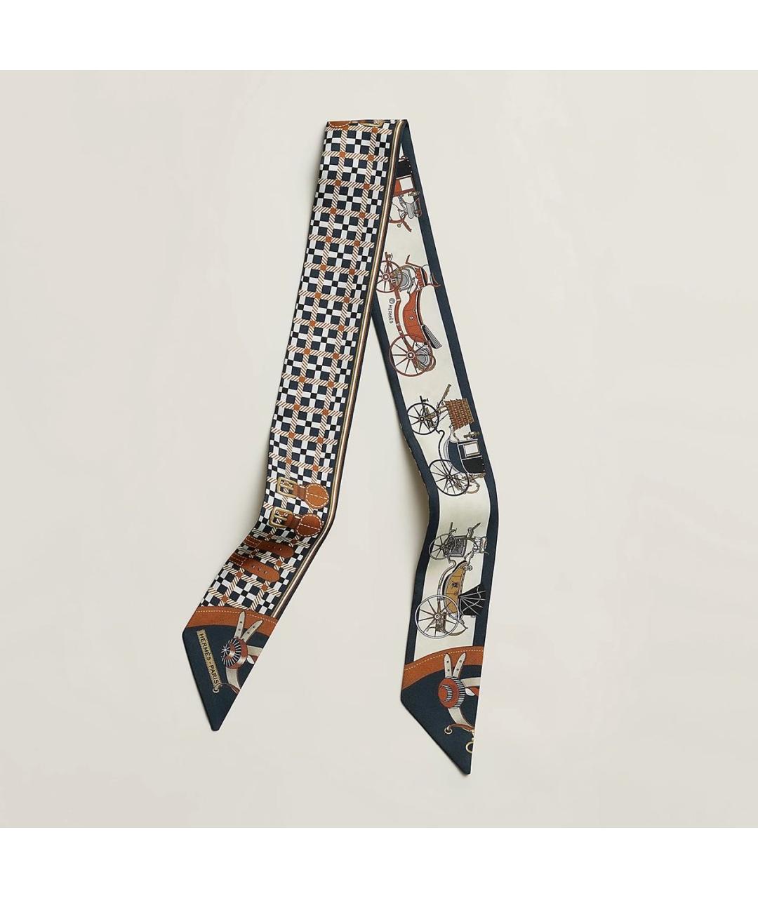 HERMES Мульти шелковый платок, фото 5