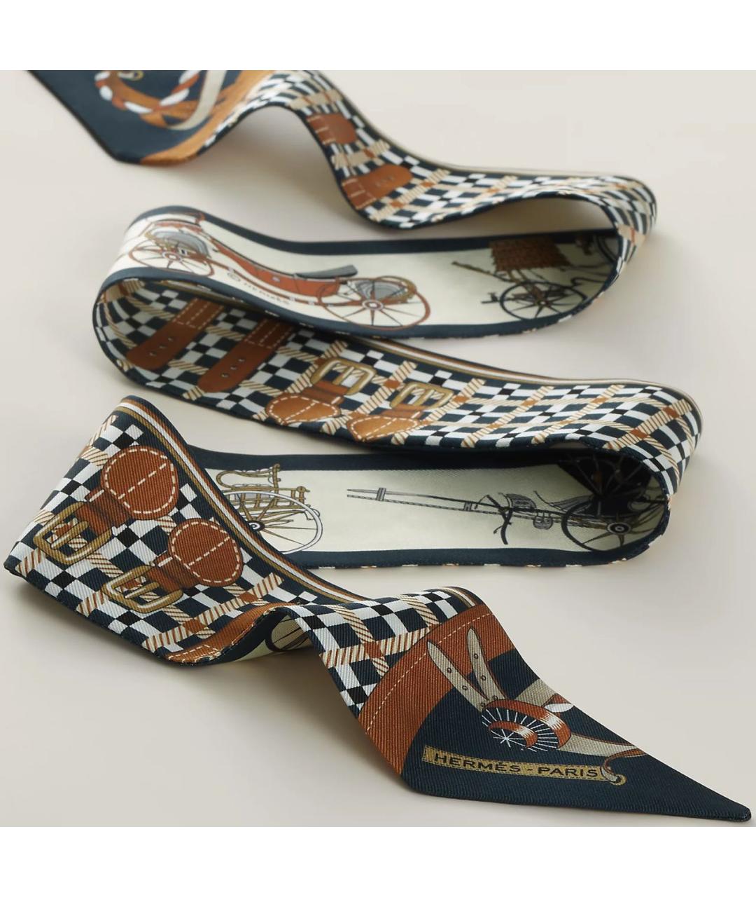 HERMES Мульти шелковый платок, фото 3
