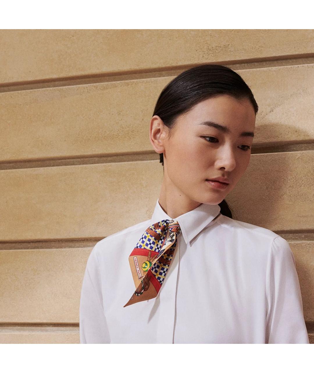 HERMES Мульти шелковый платок, фото 2