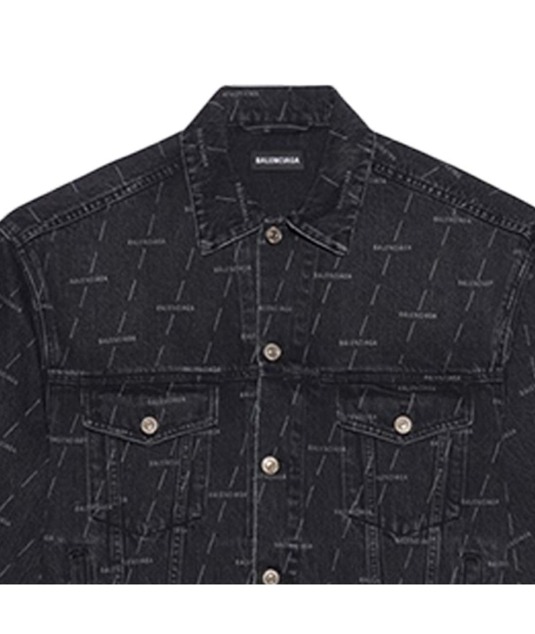 BALENCIAGA Черная деним куртка, фото 6