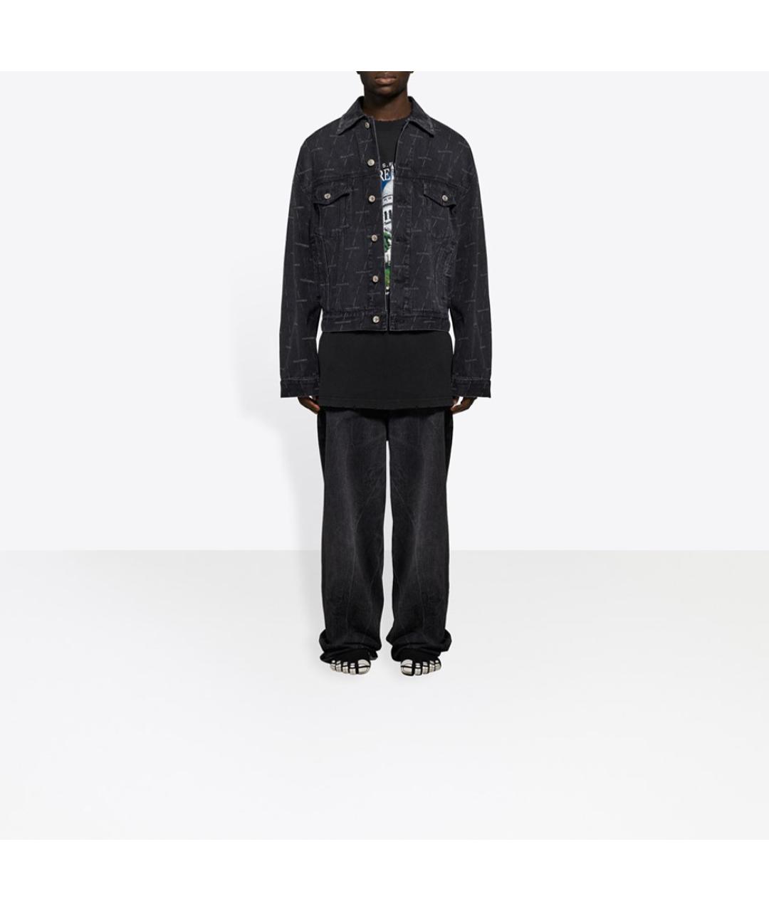 BALENCIAGA Черная деним куртка, фото 3