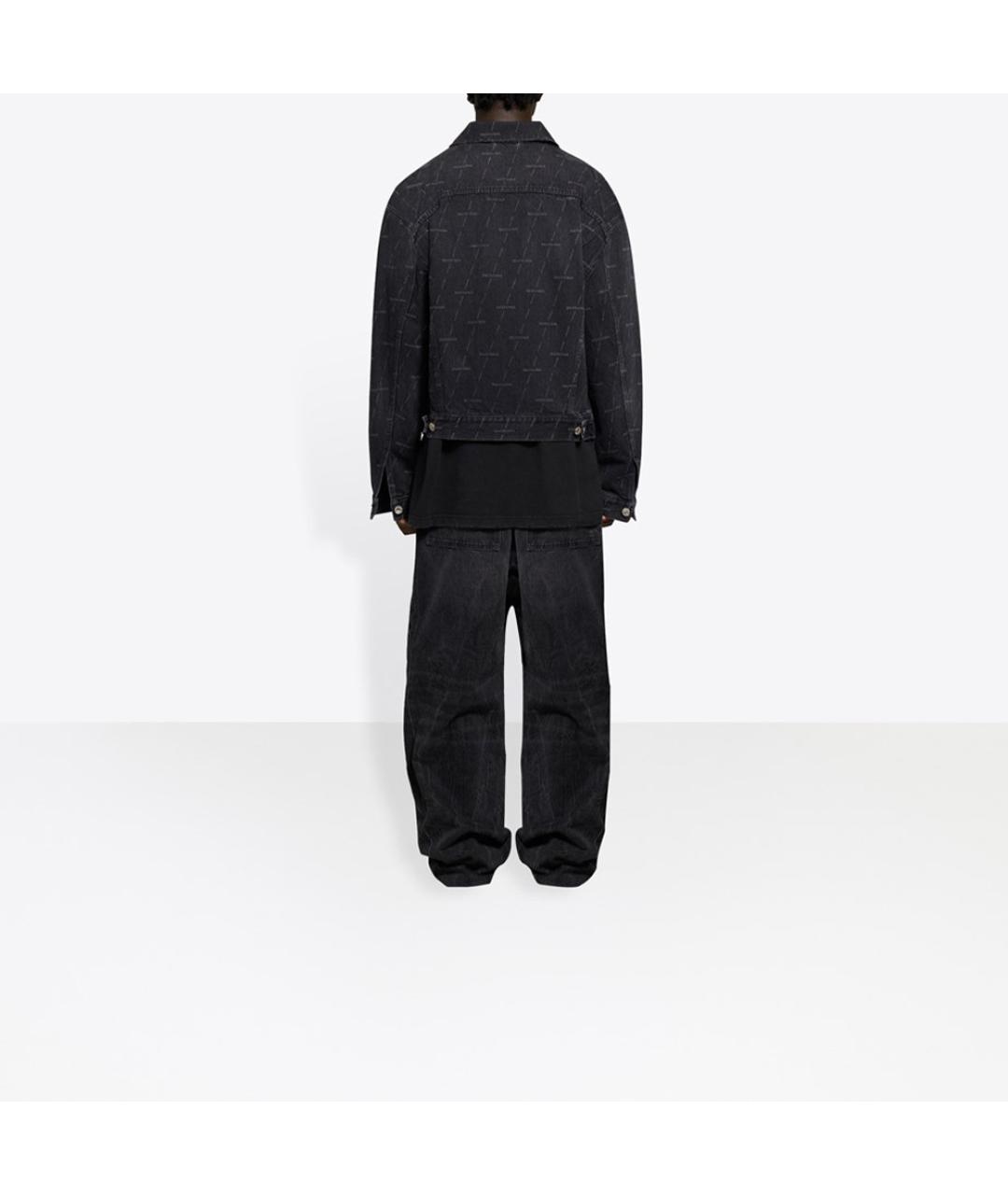 BALENCIAGA Черная деним куртка, фото 4