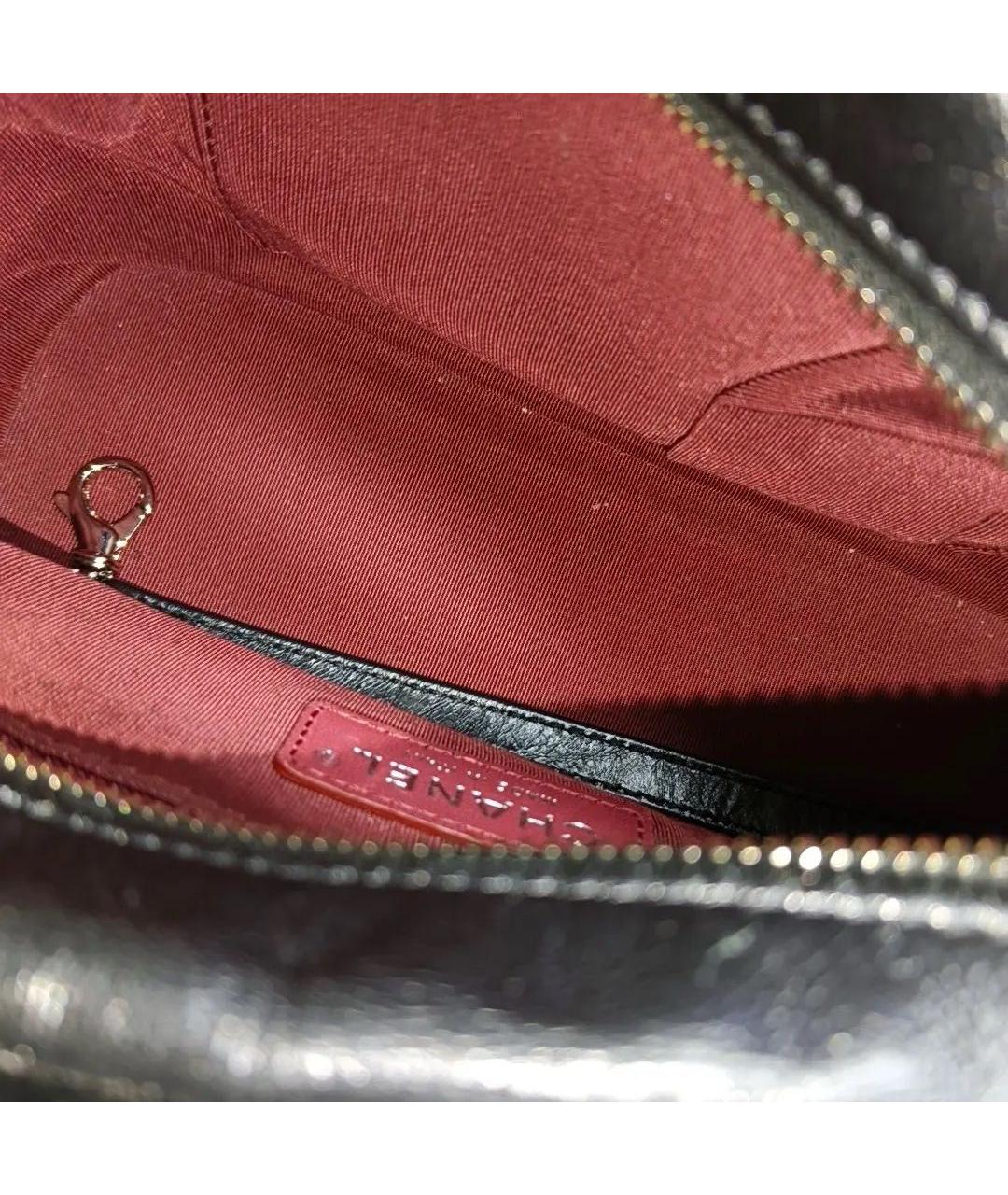 CHANEL Черная кожаная сумка через плечо, фото 4