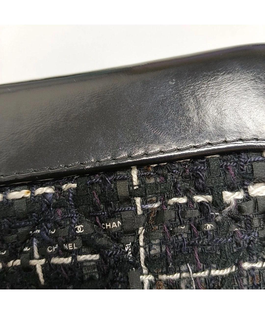 CHANEL Черная кожаная сумка через плечо, фото 6