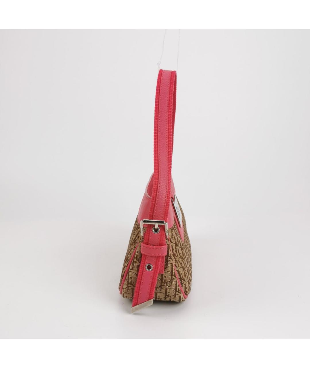 CHRISTIAN DIOR Розовая кожаная сумка с короткими ручками, фото 3