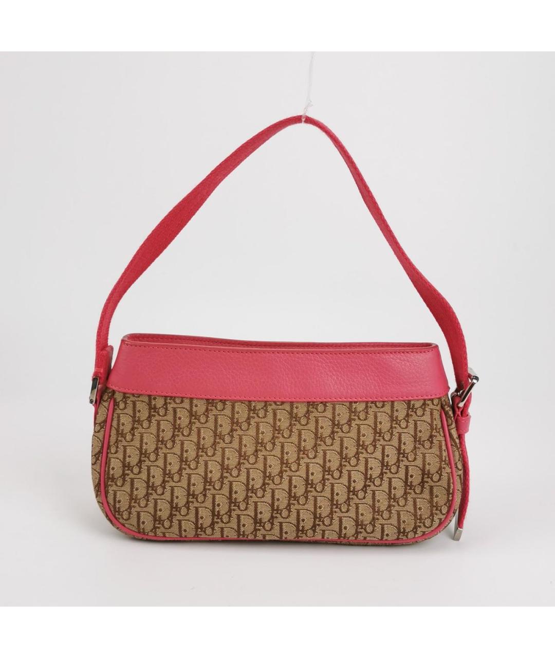 CHRISTIAN DIOR Розовая кожаная сумка с короткими ручками, фото 4