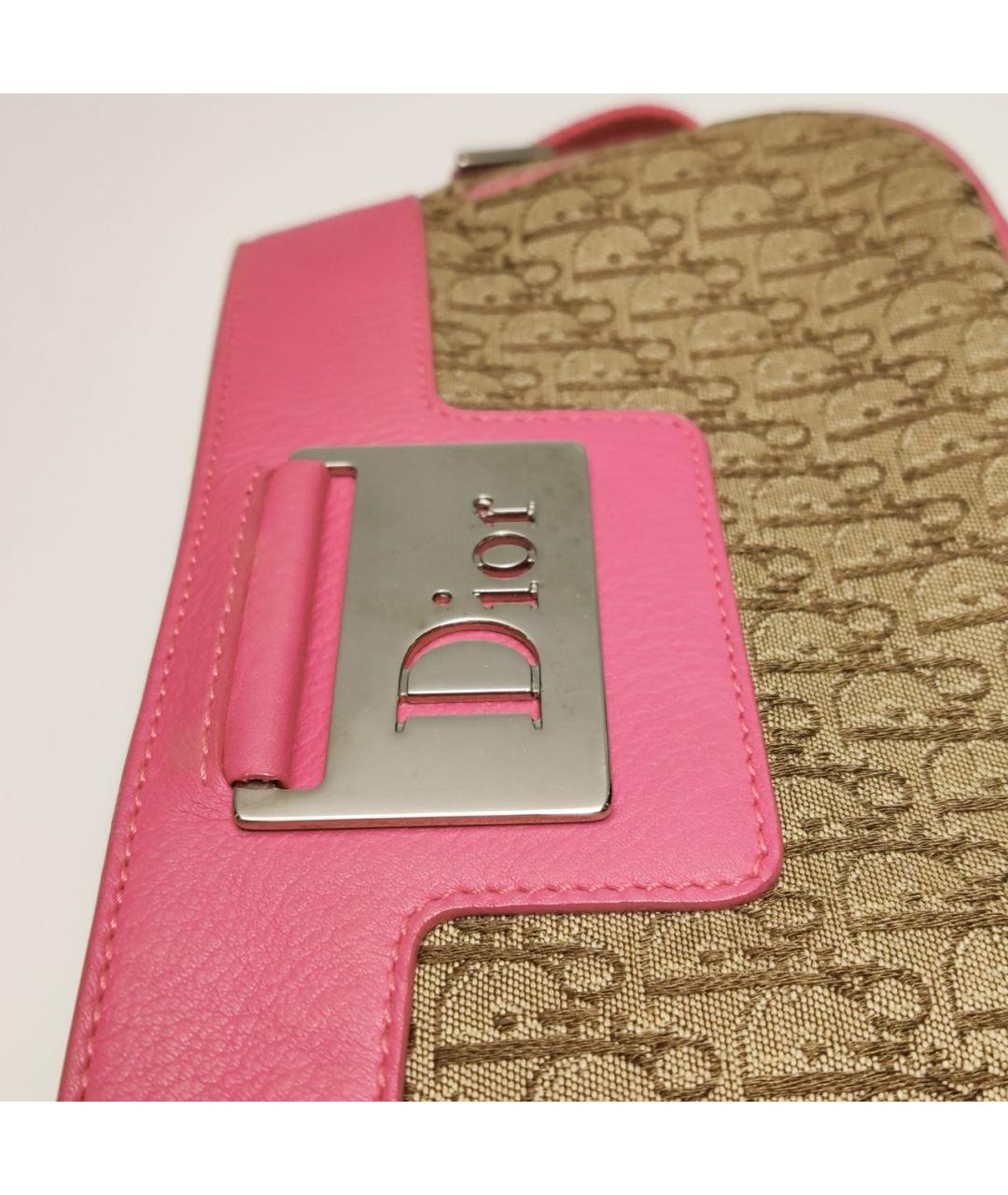 CHRISTIAN DIOR Розовая кожаная сумка с короткими ручками, фото 8