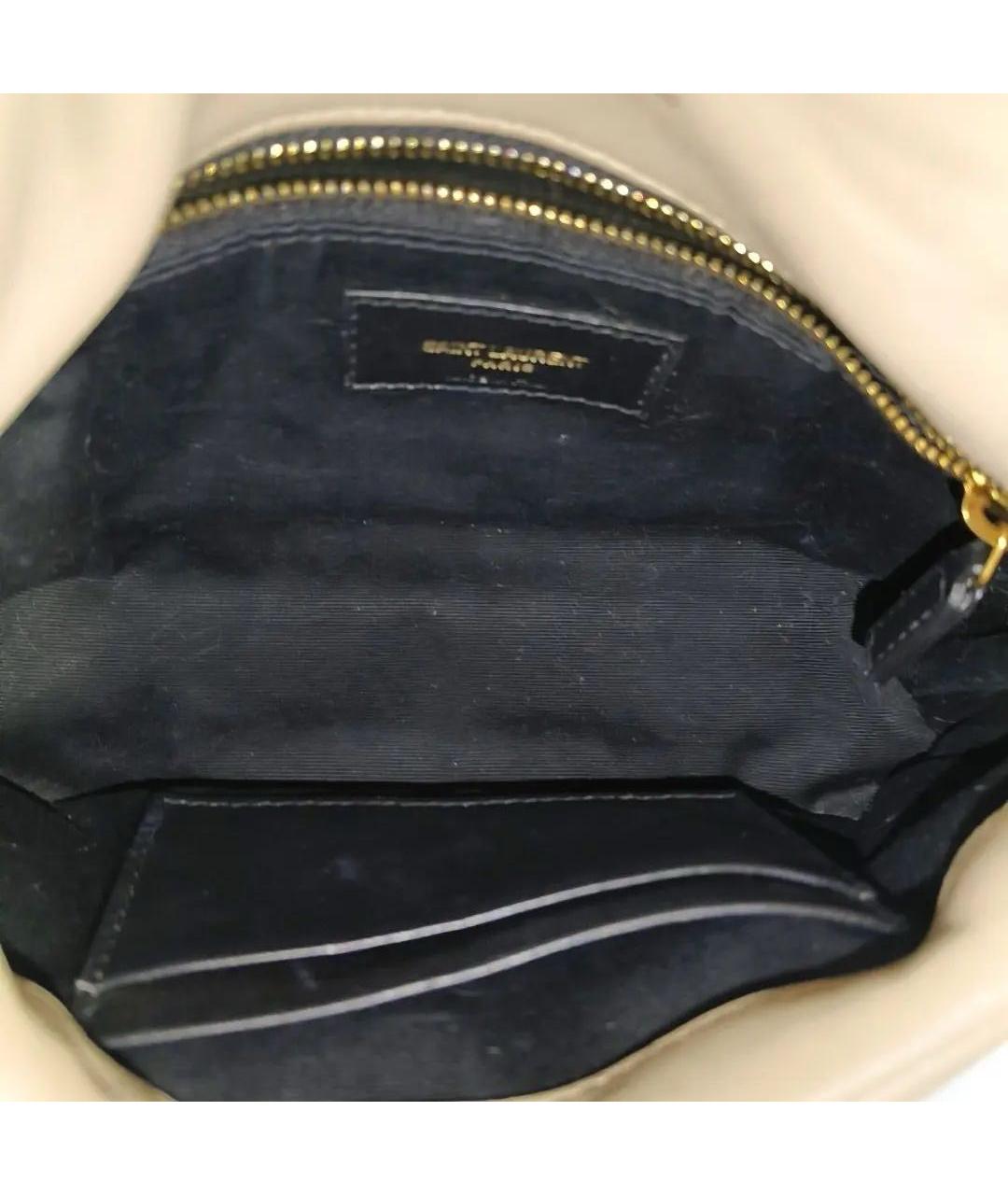 SAINT LAURENT Бежевая кожаная сумка тоут, фото 5