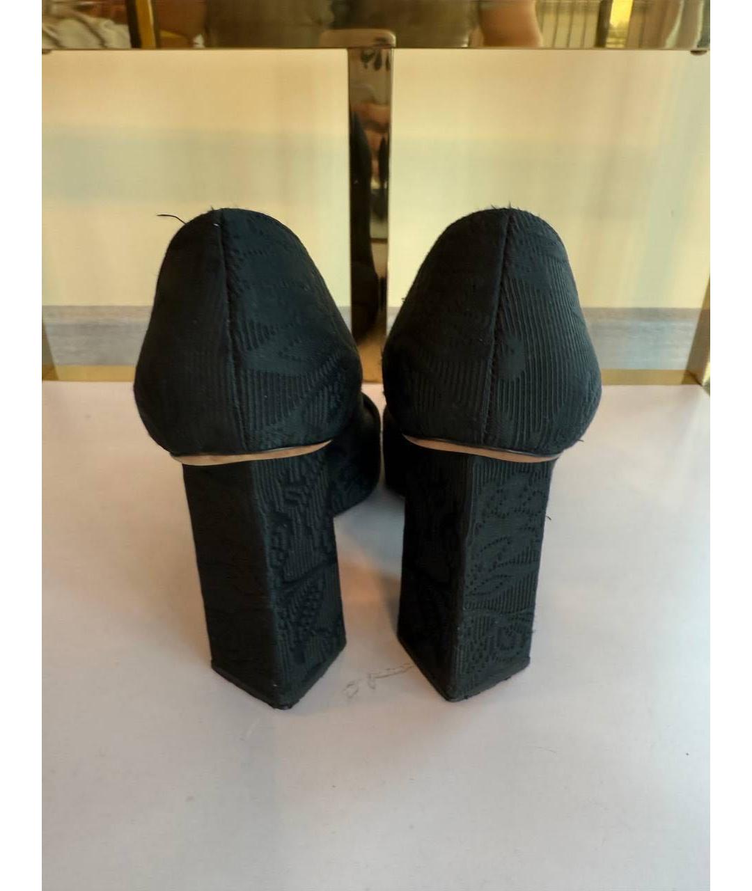 DOLCE&GABBANA Черные текстильные туфли, фото 5