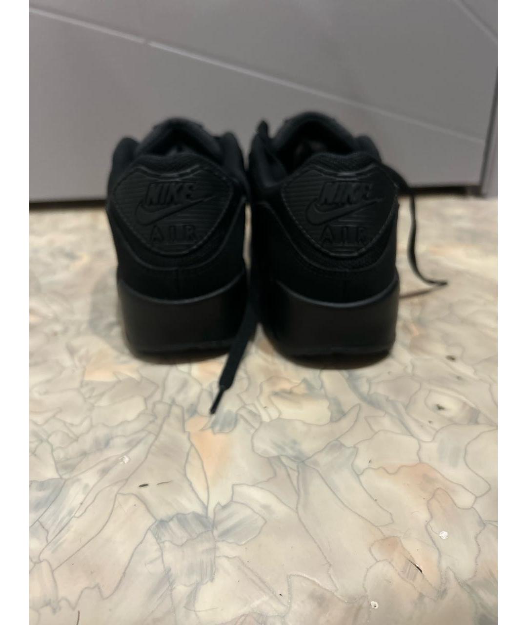 NIKE Черные текстильные низкие кроссовки / кеды, фото 4