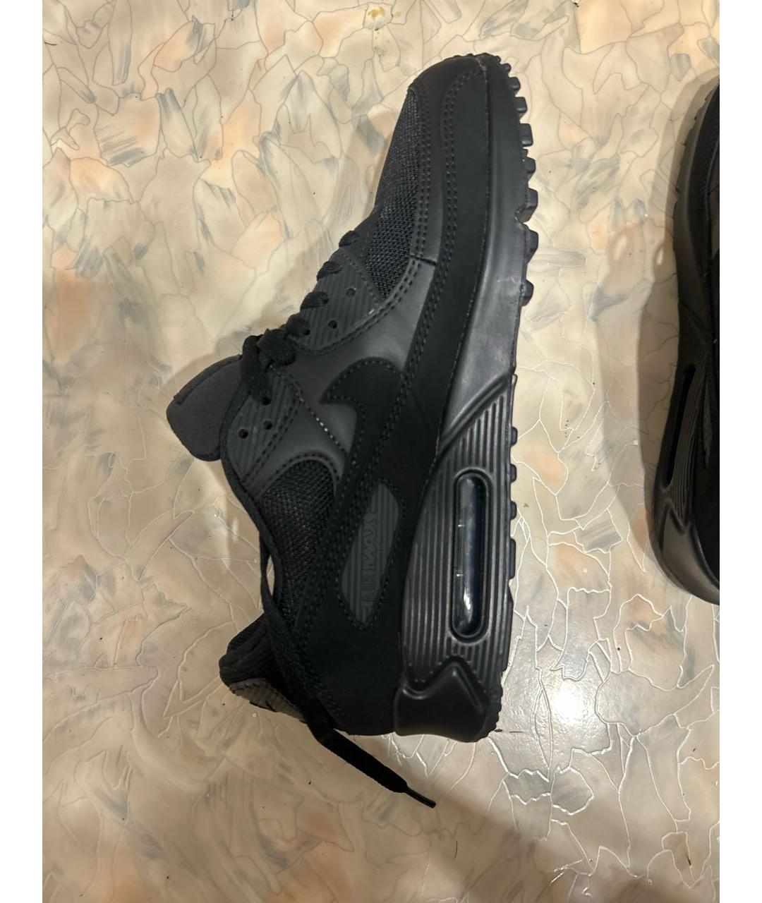 NIKE Черные текстильные низкие кроссовки / кеды, фото 5