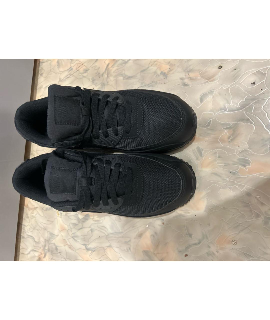 NIKE Черные текстильные низкие кроссовки / кеды, фото 2