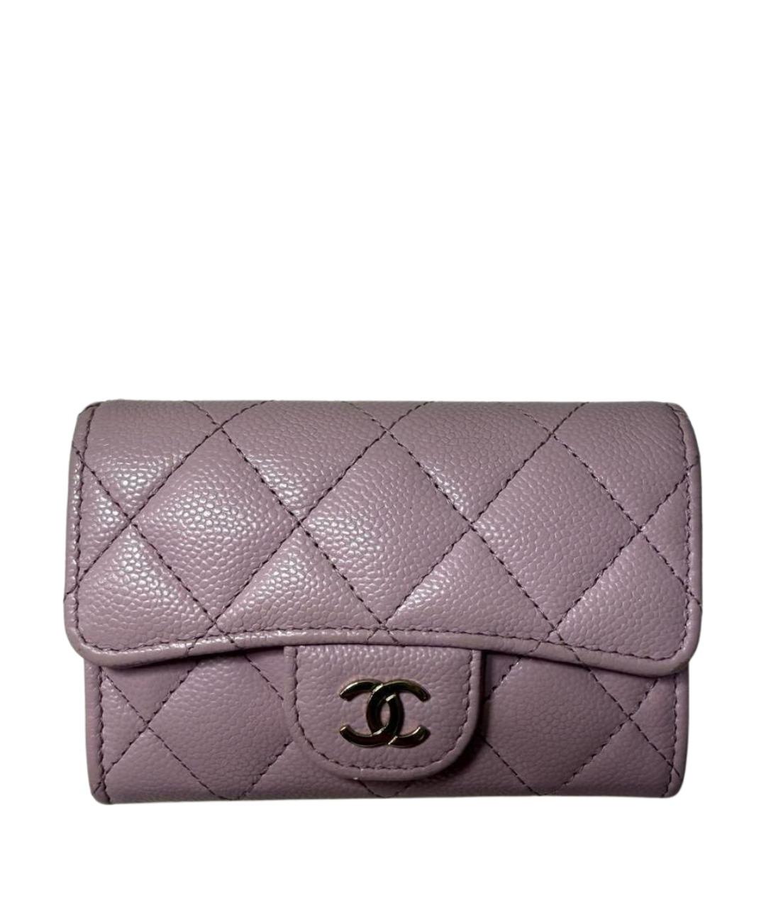 CHANEL Розовый кожаный кошелек, фото 1